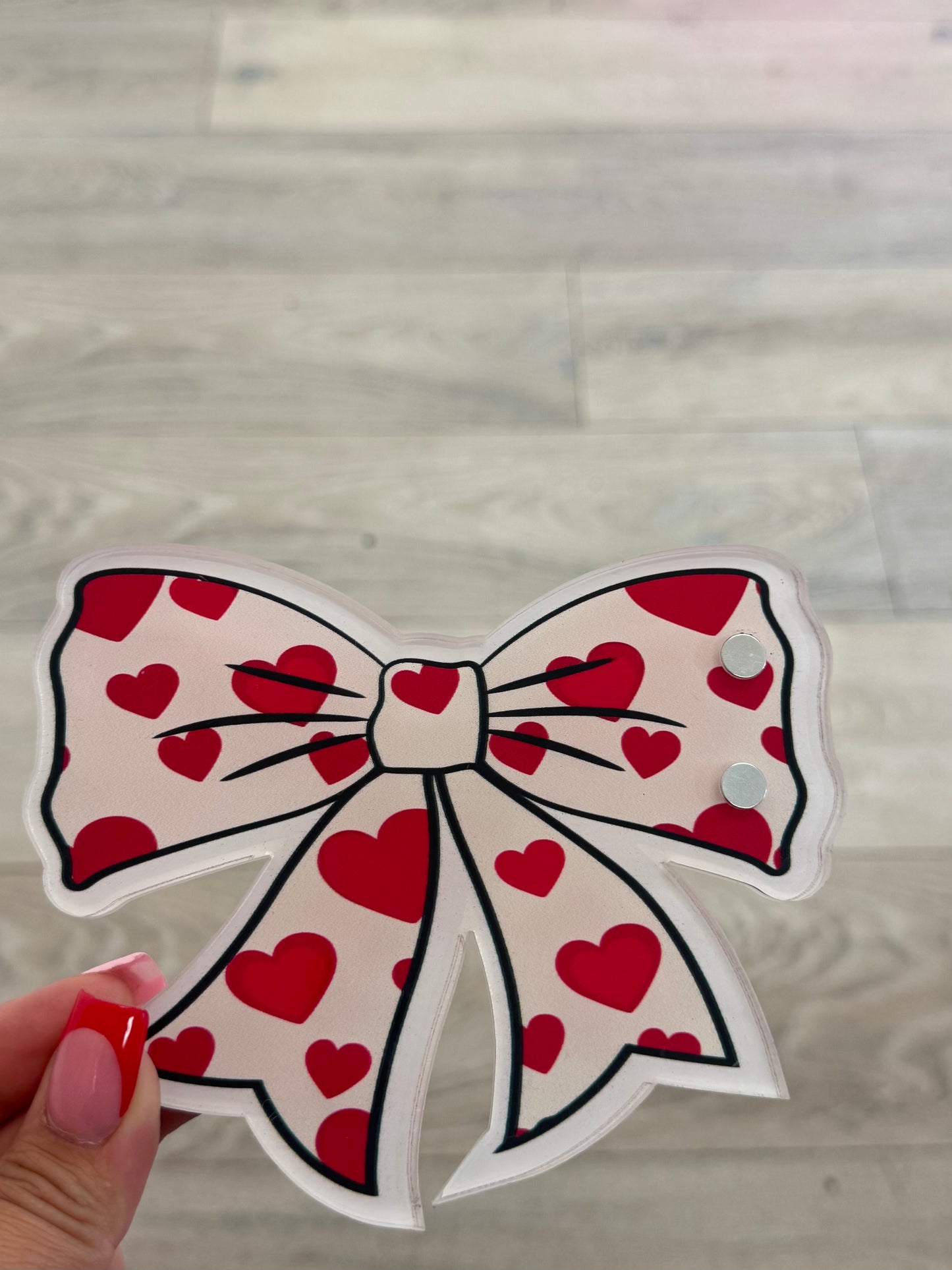 Bow with Hearts Lash Tile
