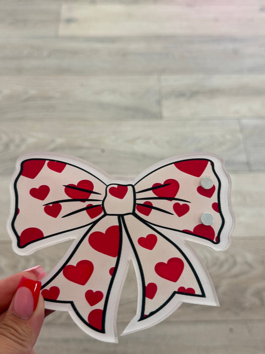 Bow with Hearts Lash Tile