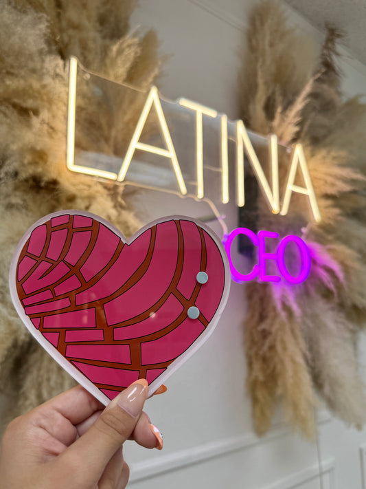 Pink Heart Concha Lash Tile