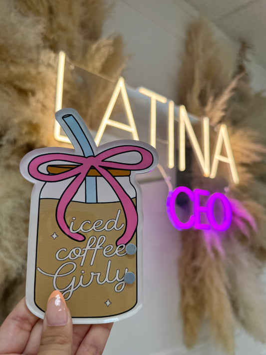 Iced Coffee Girly Lash Tile