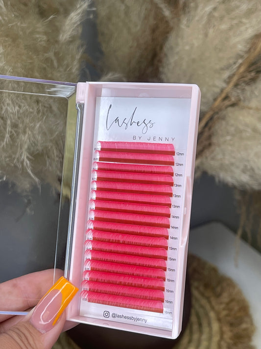 Pink Velvet Lashes D Volume Mix Length